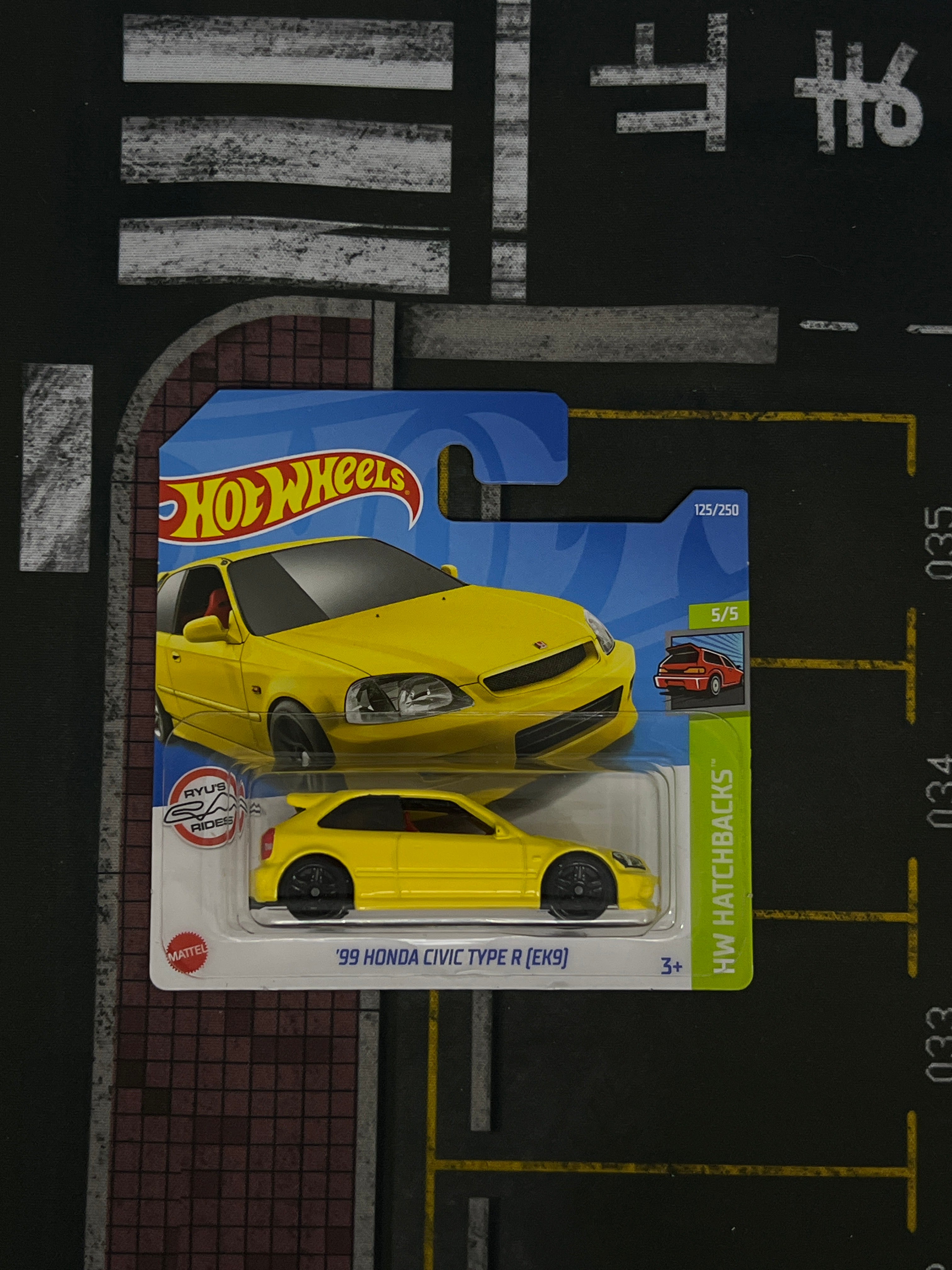 ‘99 Honda Civic Type R (EK9) Yellow Short Card
